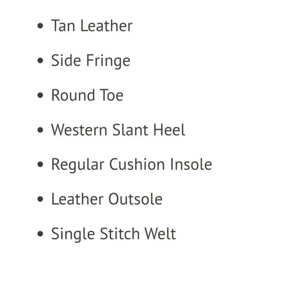 Circle G Size US 7.5 M Womens Leather Round Toe Side Fringe Shortie Boots Tan - Picture 13 of 13